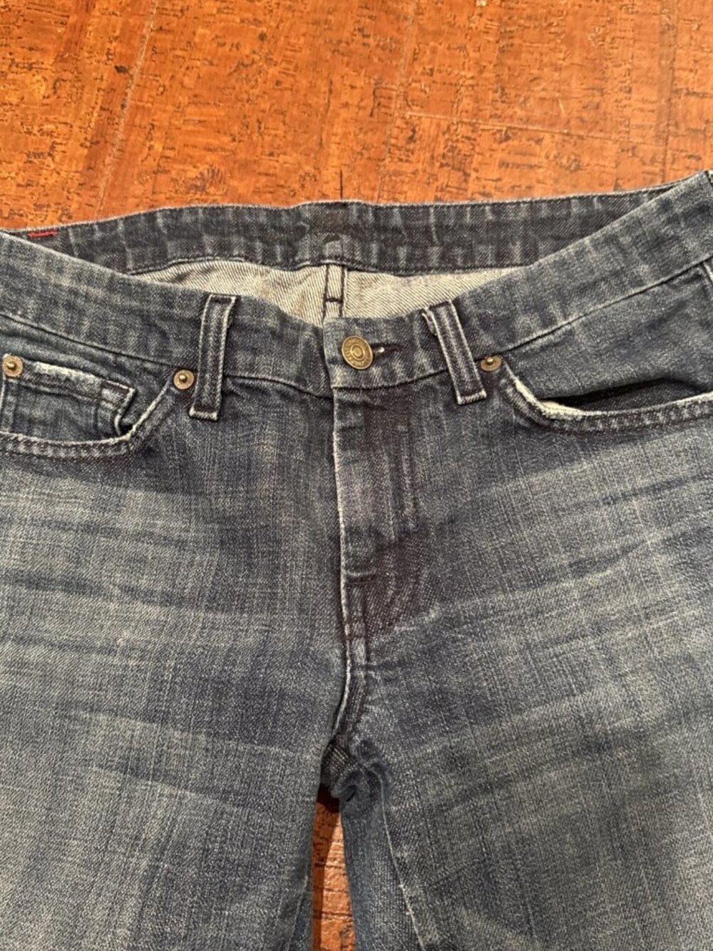 7 For All Mankind Size 28 Denim Bootcut Jeans "A" Pocket - Picture 3 of 6